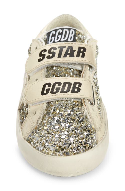 Golden Goose Kids' Old School Glitter Sneaker In Platimnum/cream