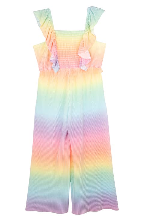 Kids' Rainbow Plissé Jumpsuit (Toddler & Little Kid)