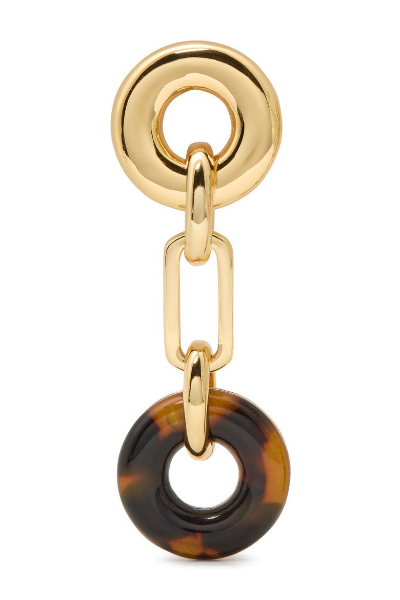 two tone linear drop earrings, Alternate, color, TORTOISE