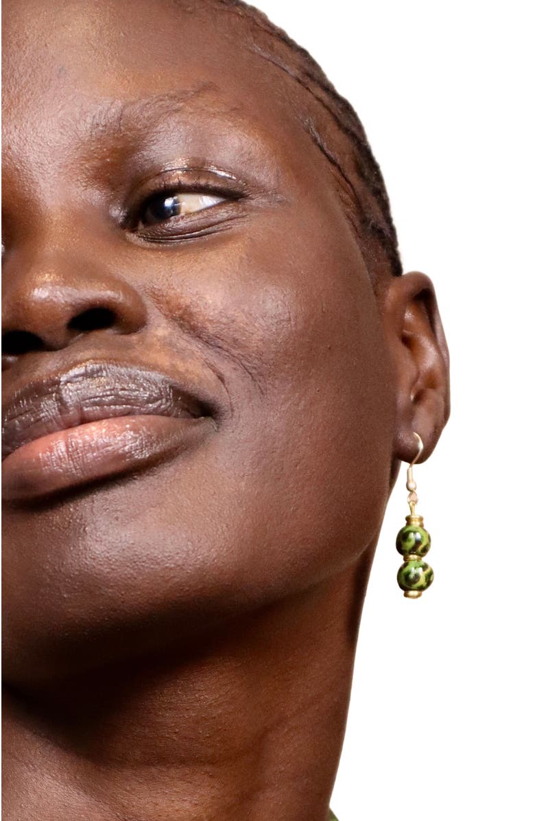 Kazuri Tsavo Collection - Grass Jumper Earrings, Alternate, color, Multi