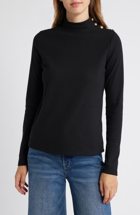 Mock neck top womens best sale