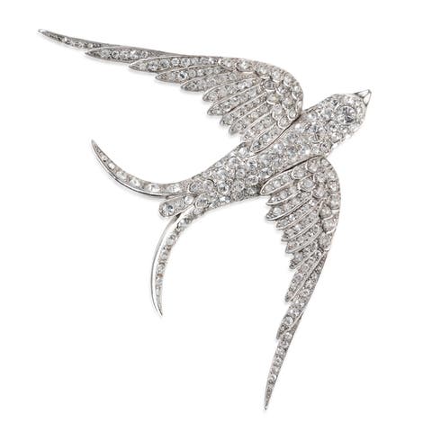 Pave Swallow Brooch