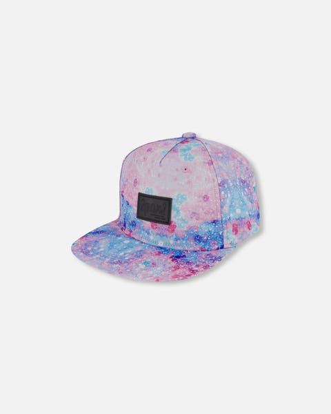 Baby Girl's Printed Cap Pink With Bubble Effects
