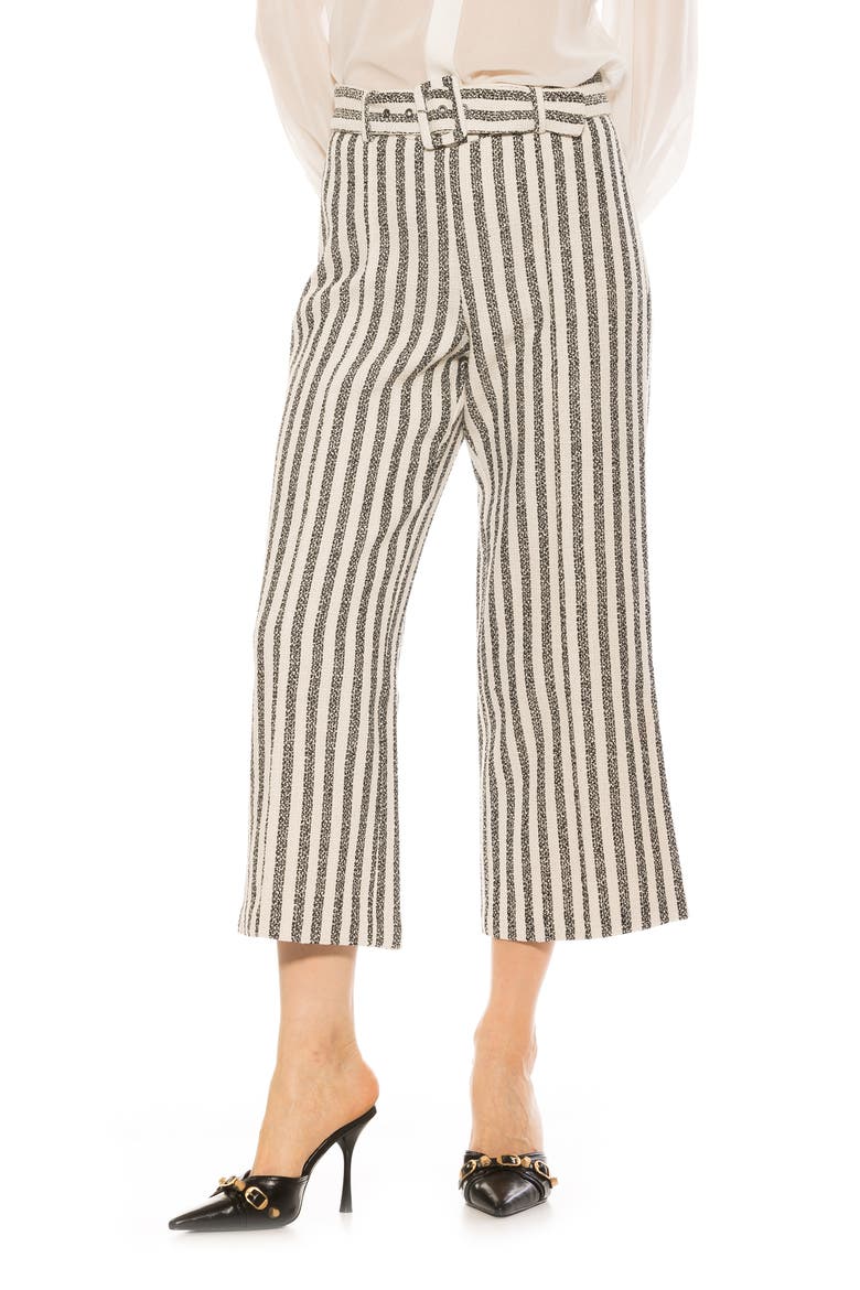 Caden Tweed Wide Leg Pants, Main, color, NAVY STRIPE