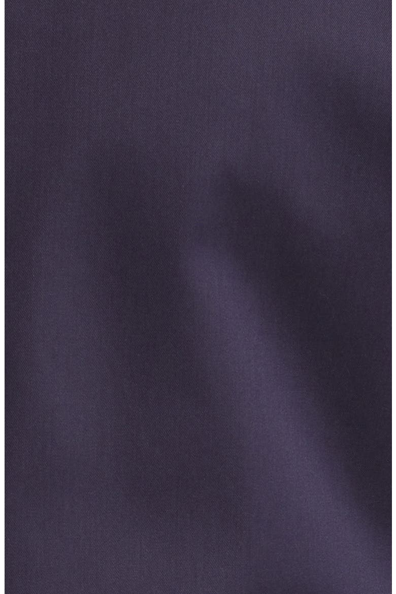 Slim Fit Paisley Detail Twill Dress Shirt, Alternate, color, NAVY