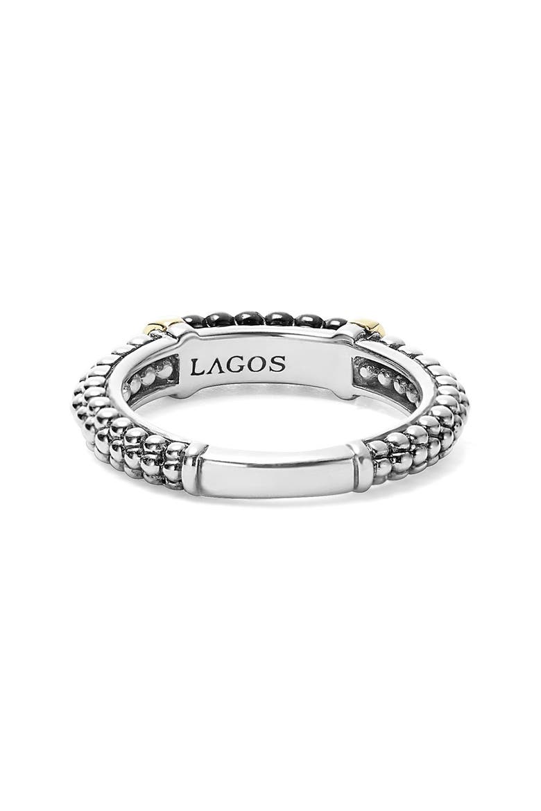 'Caviar' Stacking Ring, Alternate, color, BLACK/ GOLD