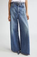 SPORTMAX Procida Belted Distressed Wide Leg Jeans