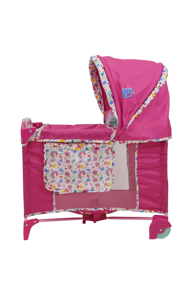 Deluxe Doll Play Yard Pink & Rainbow Fits Dolls Up To 18", Alternate, color, Pink