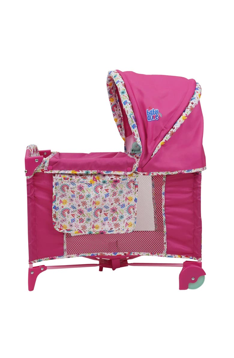 Baby Alive Deluxe Doll Play Yard Pink & Rainbow Fits Dolls Up To 18", Alternate, color, Pink