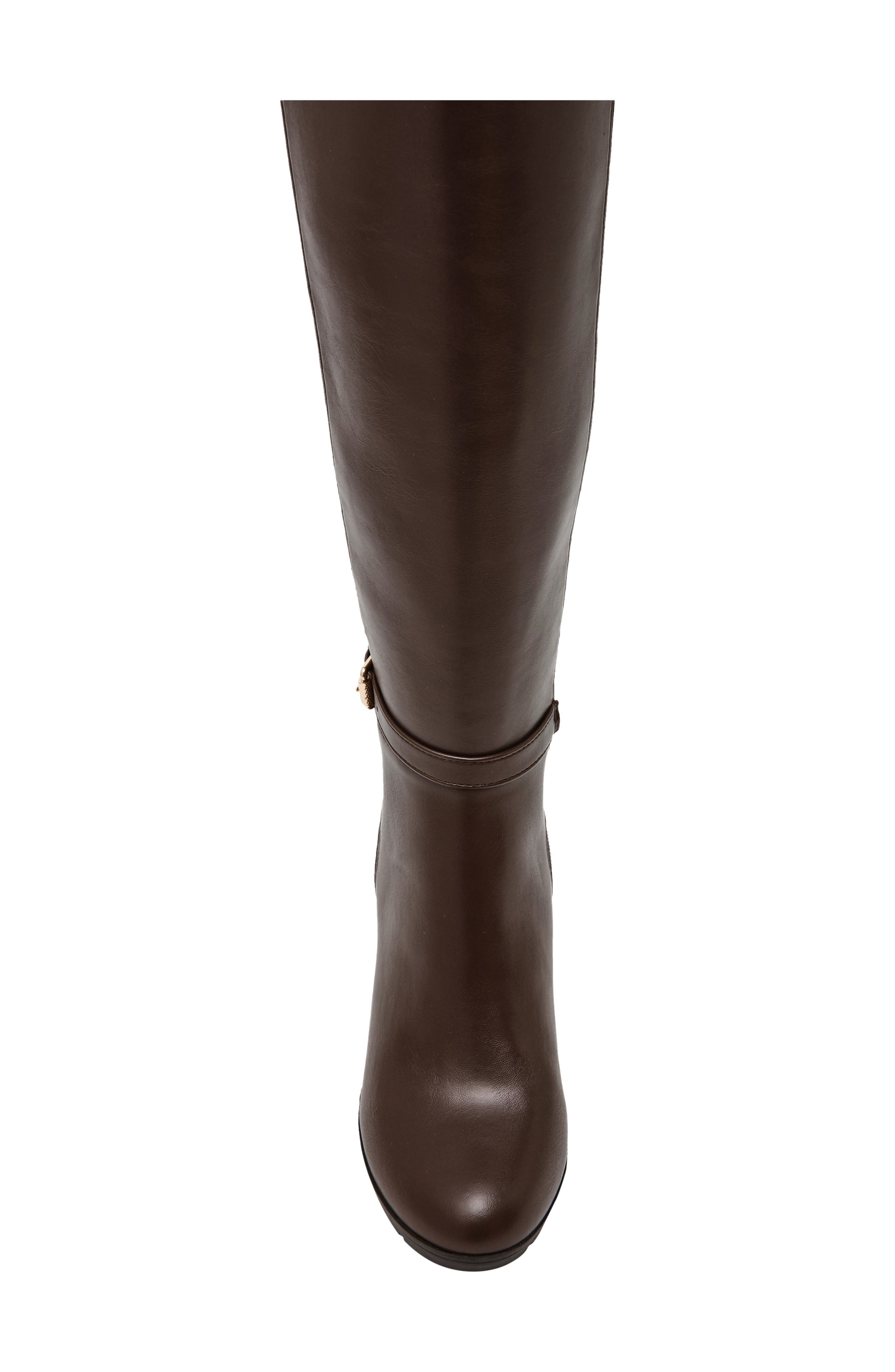 Romilda Faux Leather Tall Boot, Alternate, color, BROWN PU-SBOP
