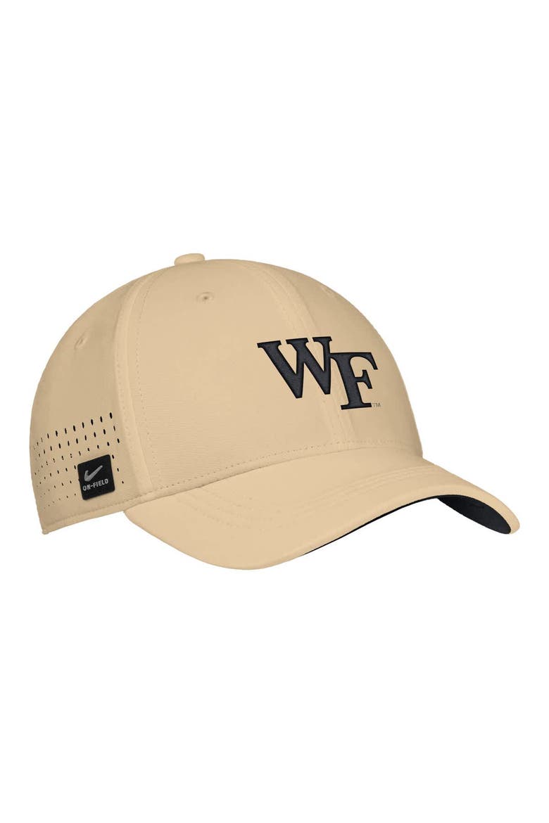 Men's Nike Gold Wake Forest Demon Deacons 2025 On-Field Performance Flex Hat, Main, color, Gold