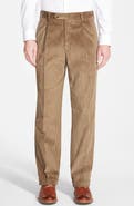 Berle Italian 8-Wale Luxury Corduroy Pleated Trousers