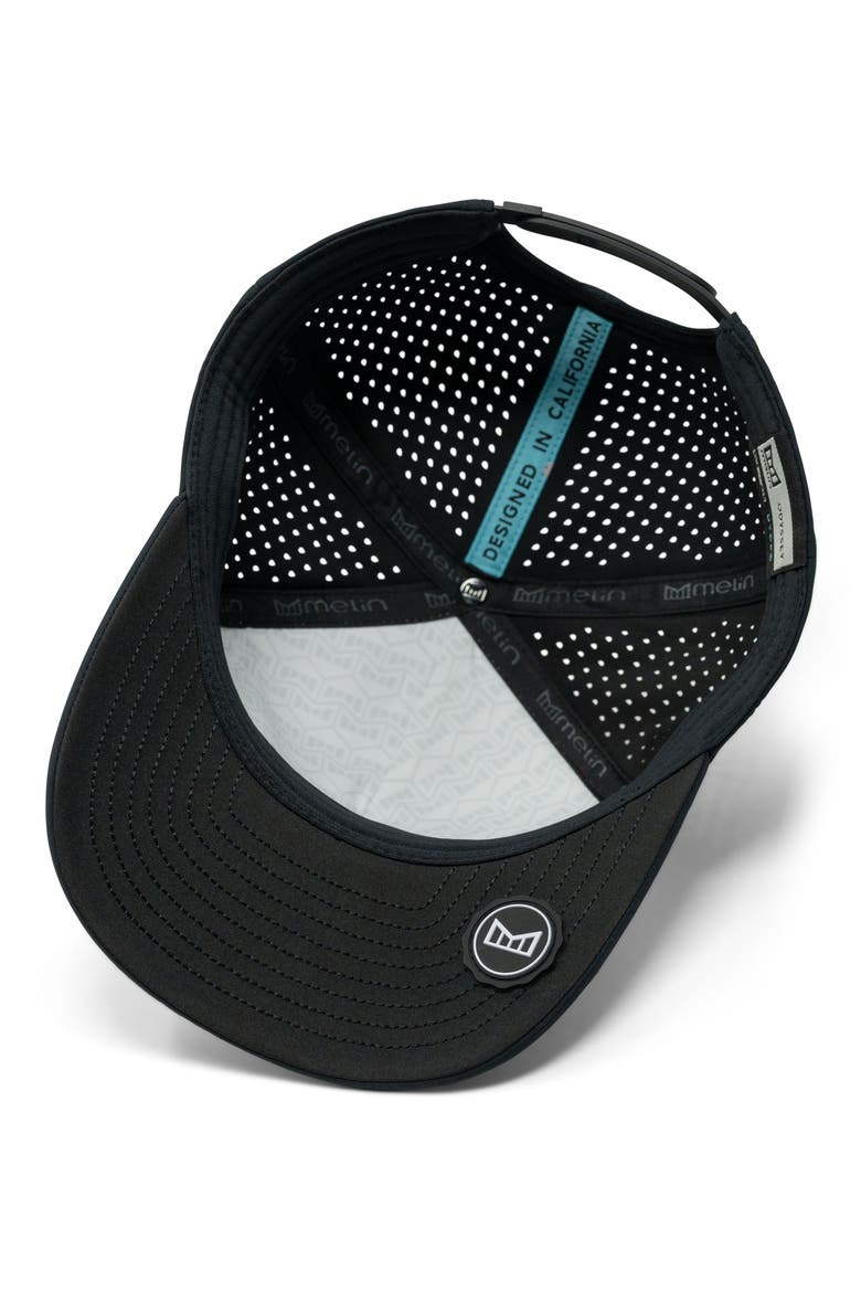 Odysea Stacked Hydro Performance Snapback Hat, Alternate, color, BLACK/ WHITE