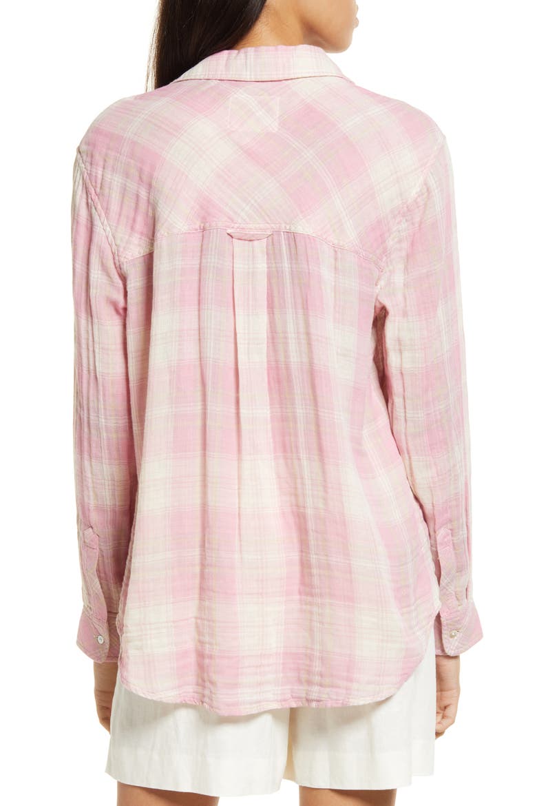Ellis Organic Cotton Shirt, Alternate, color, ROSE SAND IVORY