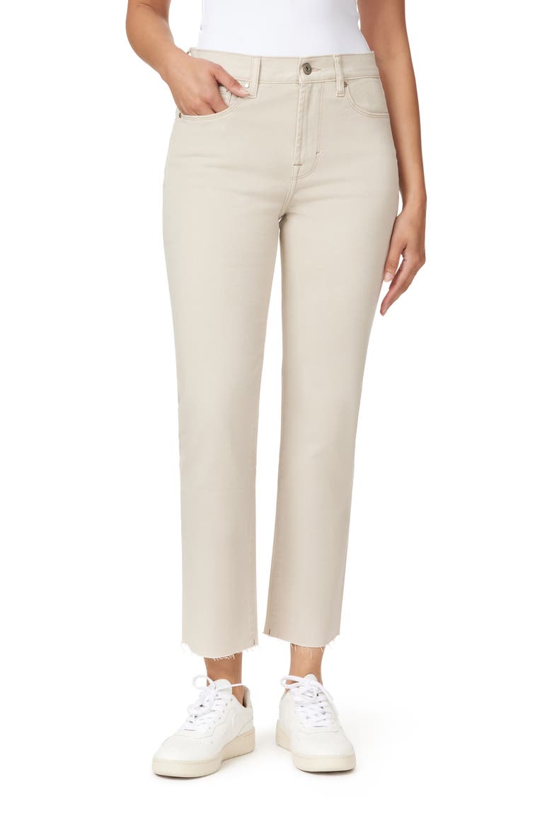 High Rise Straight Leg Pants, Main, color, ALMOND MILK