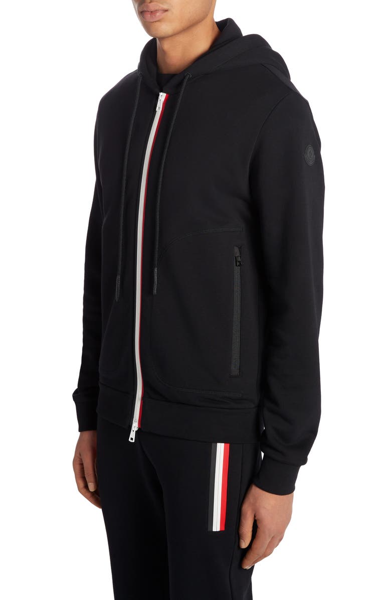 Moncler Maglia Zip Cotton Hoodie, Alternate, color,