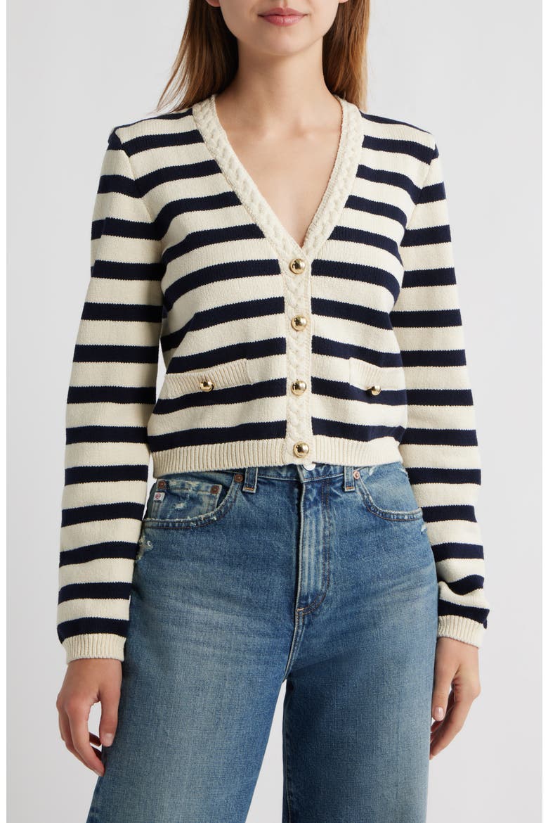 The Harbor Cardigan, Main, color, NAVY MULTI