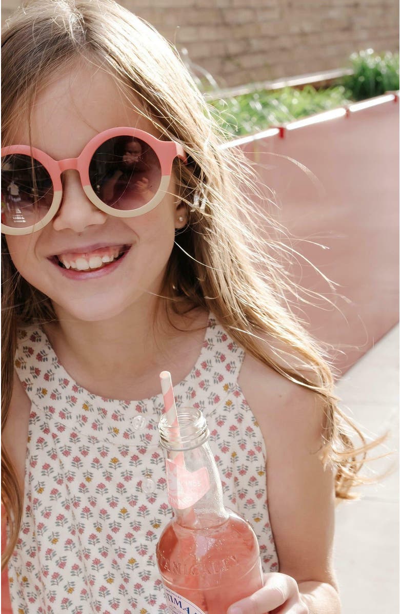 Hope & Henry Girls' Halter Button Front Linen Romper, Kids, Alternate, color, 