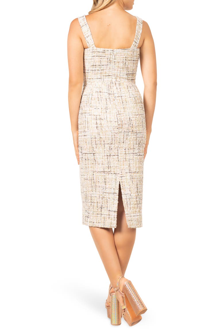 Nicole Tweed Dress, Alternate, color, OFF WHITE MULTI
