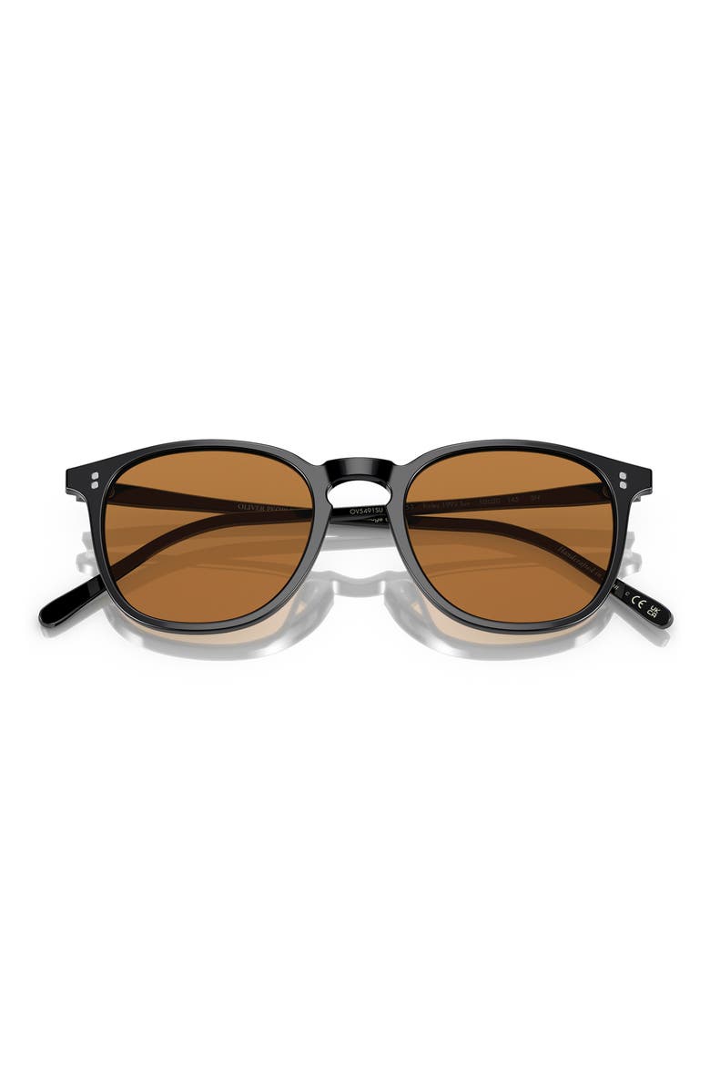 50mm Finley 1993 Sun Phantos Sunglasses, Alternate, color, BLACK / COGNAC