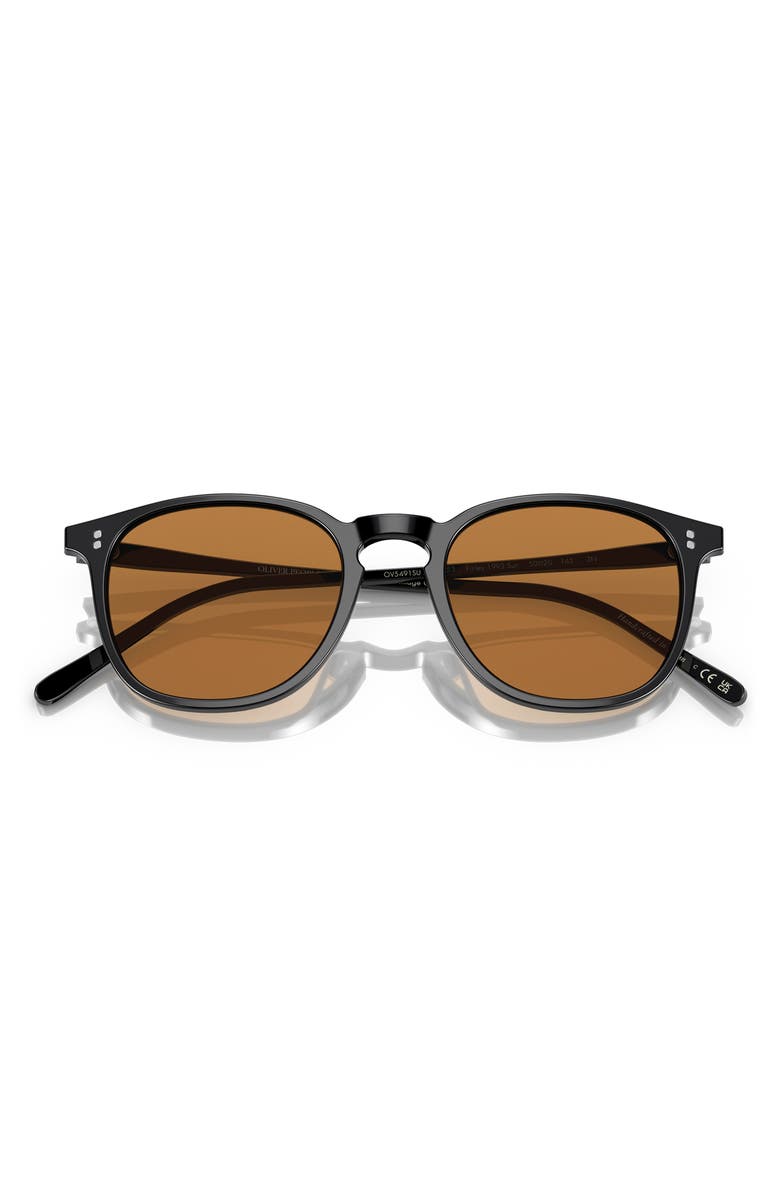 Oliver Peoples 50mm Finley 1993 Sun Phantos Sunglasses, Alternate, color, Black / Cognac