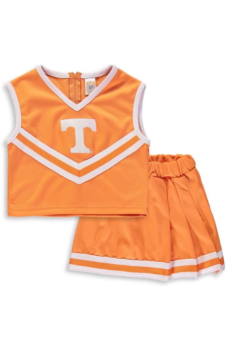 LITTLE KING Girls Youth Tennessee Orange Tennessee Volunteers Two-Piece Cheer Set, Main, color, Tennessee Orange