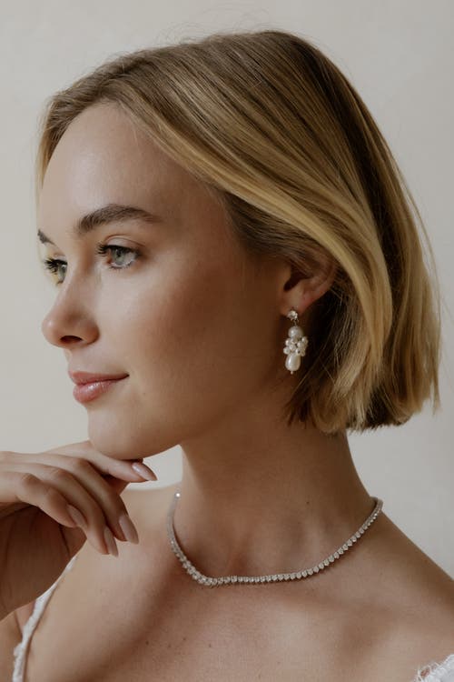 Untamed Petals Sydney Pearl Drop Earrings In White