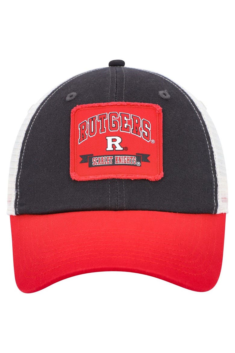 Men's Colosseum  Charcoal Rutgers Scarlet Knights Objection Snapback Hat, Alternate, color, Charcoal