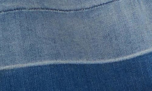 Nydj Mia Frayed Shadow Hem Wide Leg Palazzo Jeans In Blue