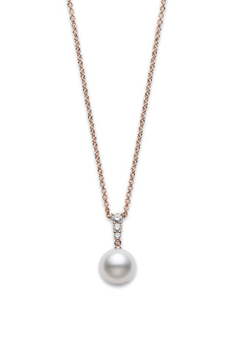 Morning Dew Diamond & Pearl Necklace
