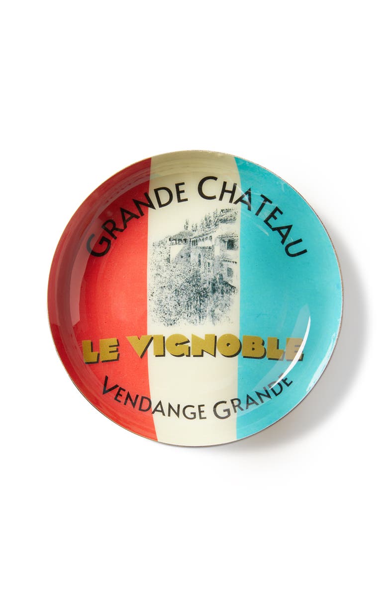 tag Vineyard Metal Trinket Dish Multi Iron Everyday, Main, color, Red