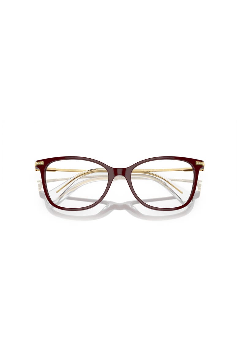 54mm Square optical glasses, Alternate, color, Red