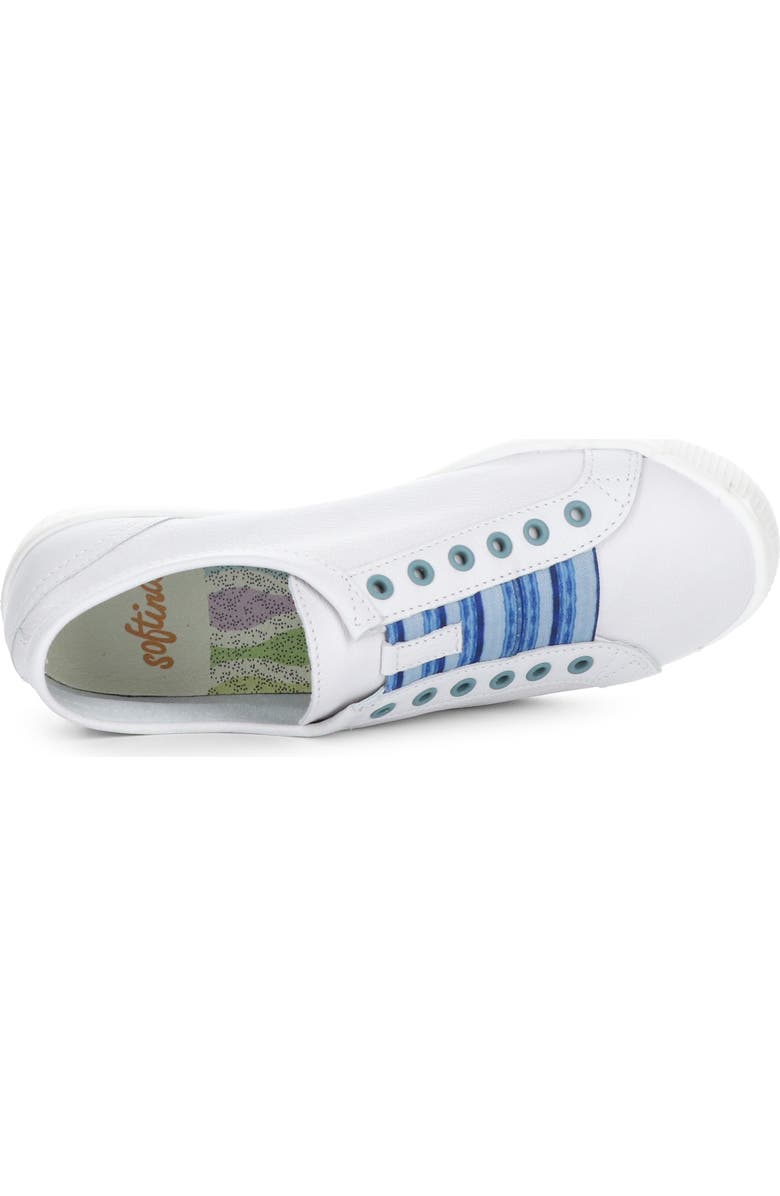 Softinos by Fly London Irit Low Top Sneaker, Alternate, color, 002 White/Blue Smoot