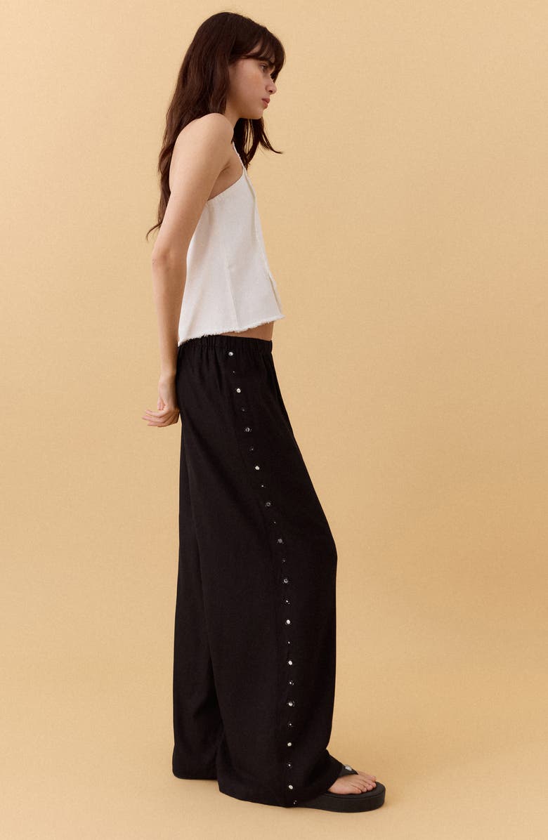 MANGO TEEN Straight Leg Linen Blend Trousers, Alternate, color,