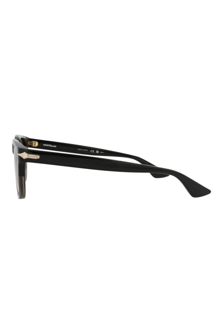 53mm Square Sunglasses, Alternate, color, BLACK BLACK BROWN