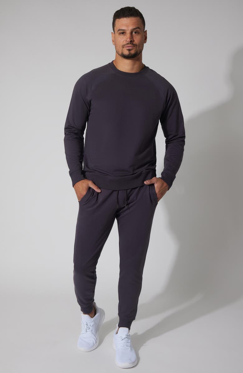 90 DEGREE BY REFLEX Mini Zurry Reunion Crewneck Sweatshirt, Alternate, color, Moonless Night