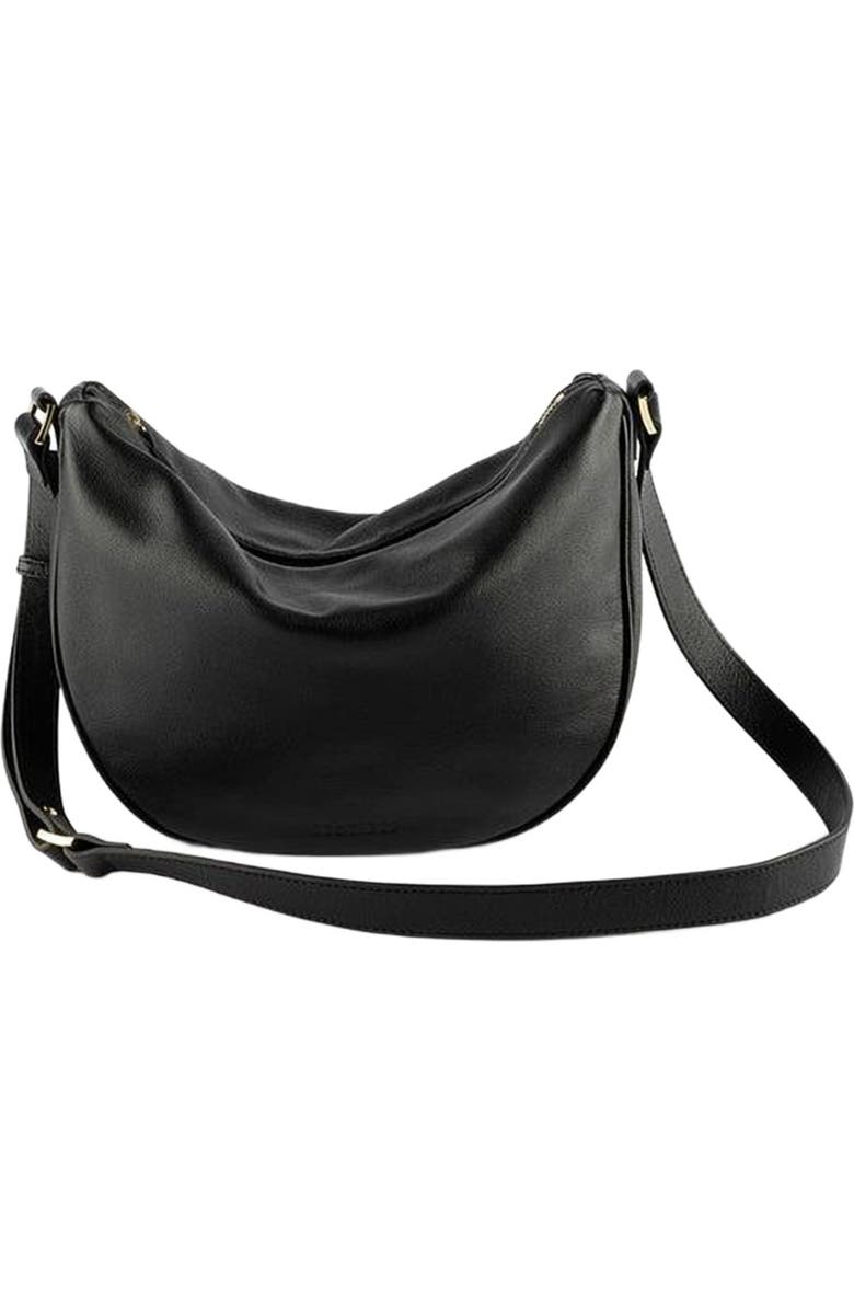 Gigi Pip Drew Genuine Leather Slouchy Bag, Main, color, Black