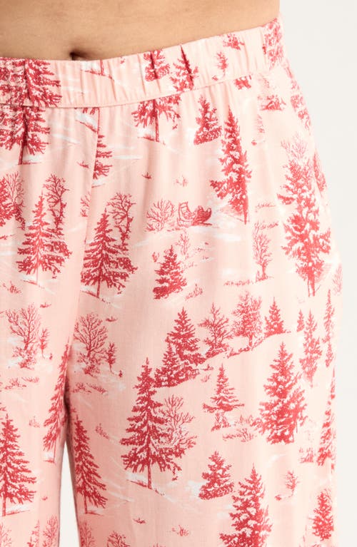 Nordstrom Cozy Cotton Blend Flannel Pajamas In Pink