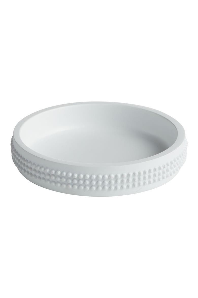 Modern Round Soap Dish, Main, color, WHITE