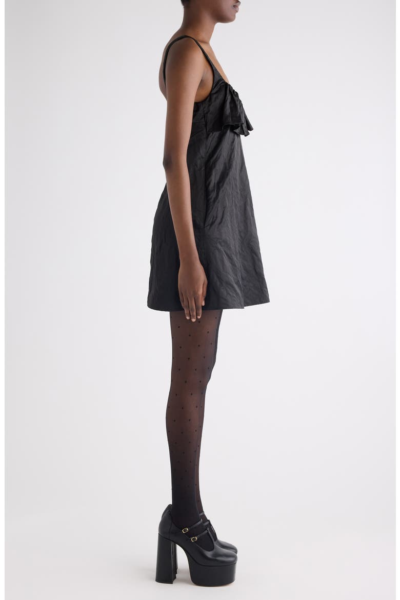 Ruffle Slipdress, Alternate, color, BLACK
