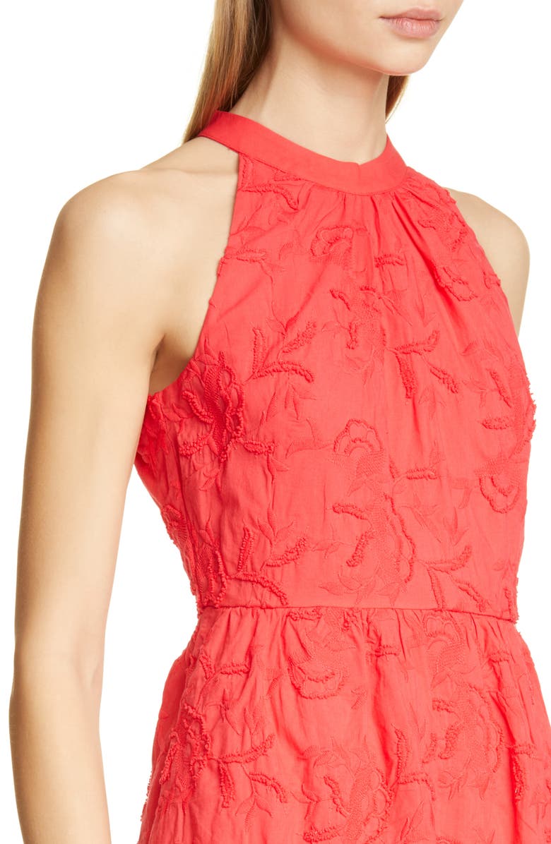 Ted Baker London Lorene Embroidered Skater Minidress, Alternate, color, Red