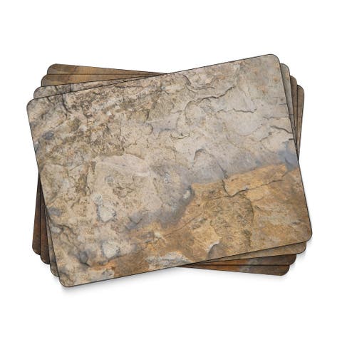 Earth Slate Set of 4 Cork Back Placemats