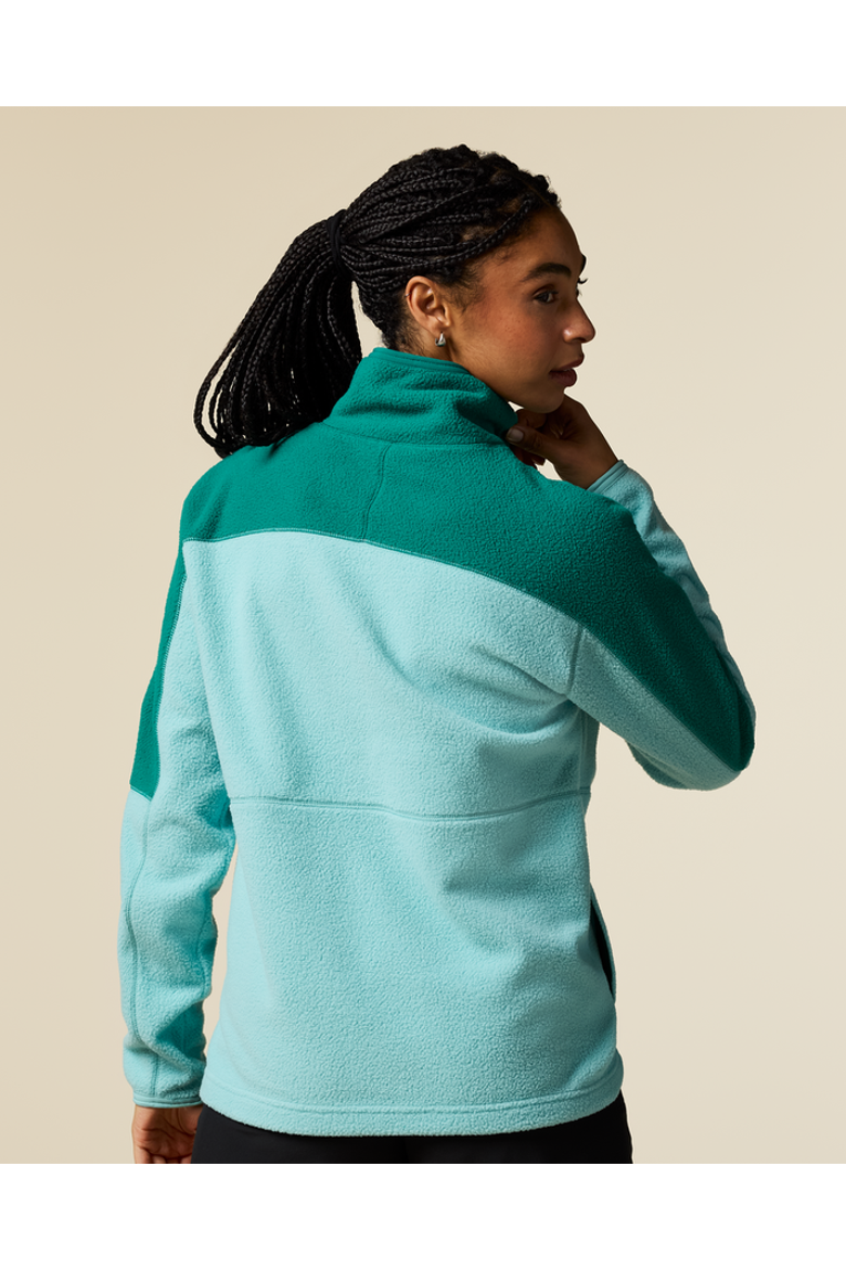 Abrazo Fleece Half-Zip Jacket - Women's, Alternate, color, Malachite and Tide Pool