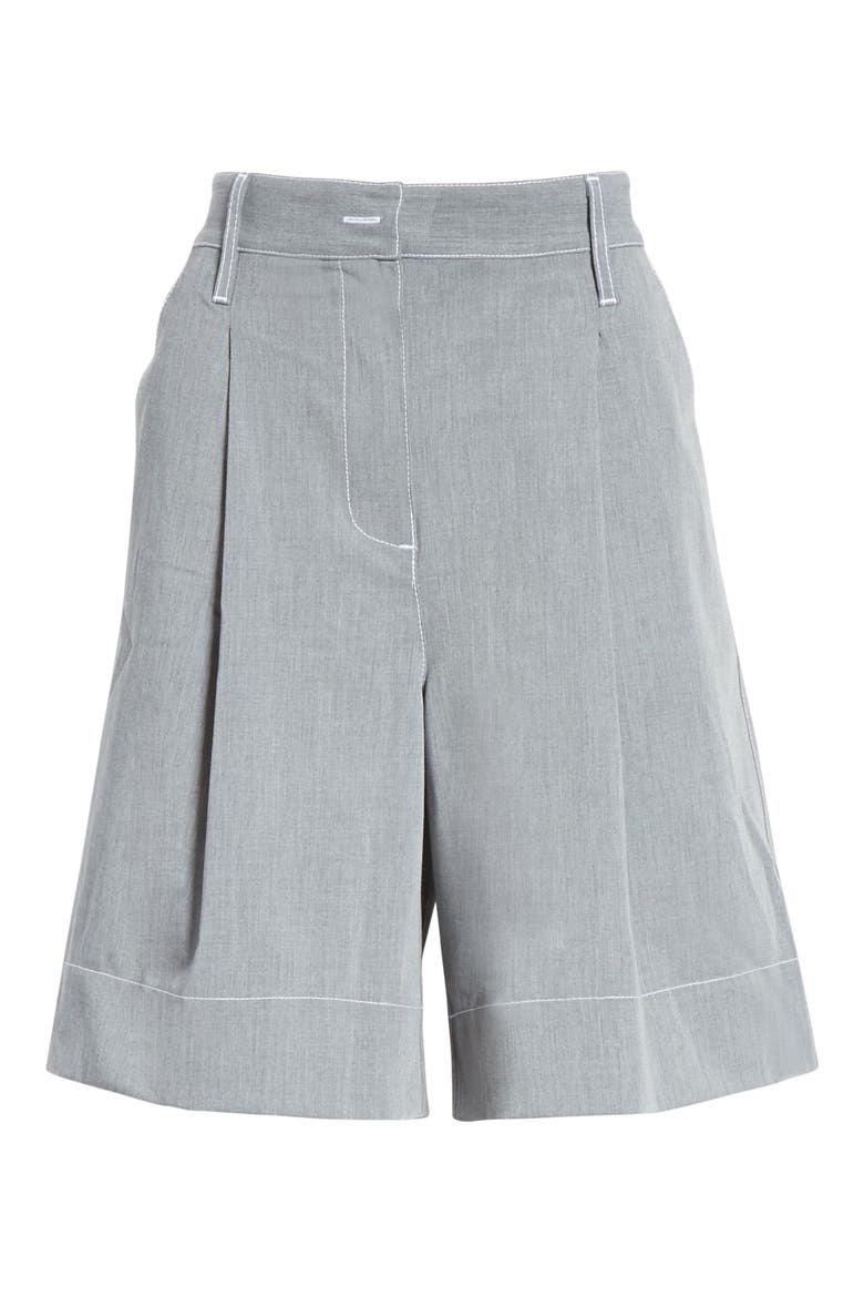 Shiloh Pleated Shorts, Alternate, color, STONE