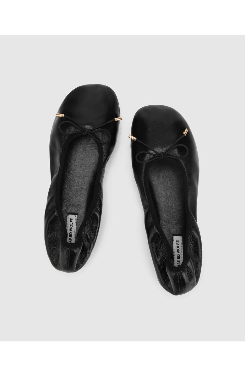 Naked Wolfe Scrunch Flats, Alternate, color, Black