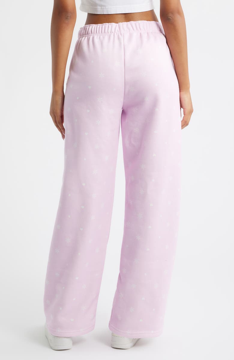 HAPPY CAMP3R Snow Angel Core Wide Leg Sweatpants, Alternate, color, Light Pink