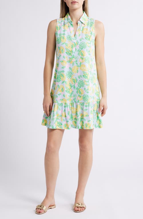 Lilly Pulitzer ® Riegan Sleeveles Polo Dress In Bluette Make Lemonade