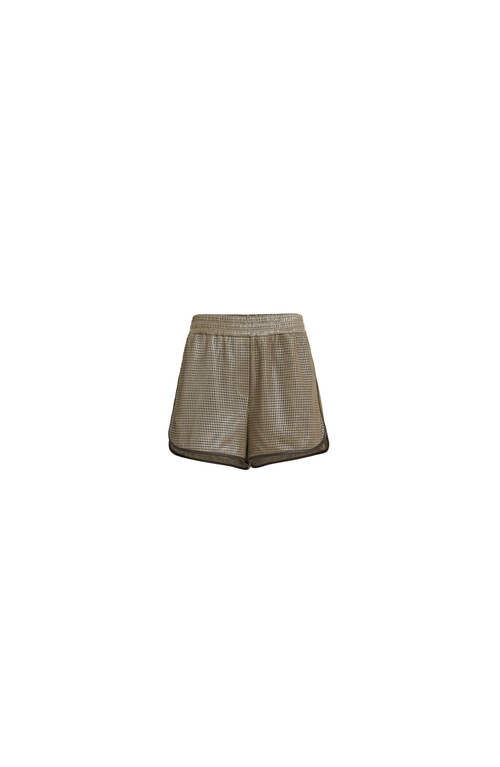 Brunello Cucinelli Leather Shorts In Brown