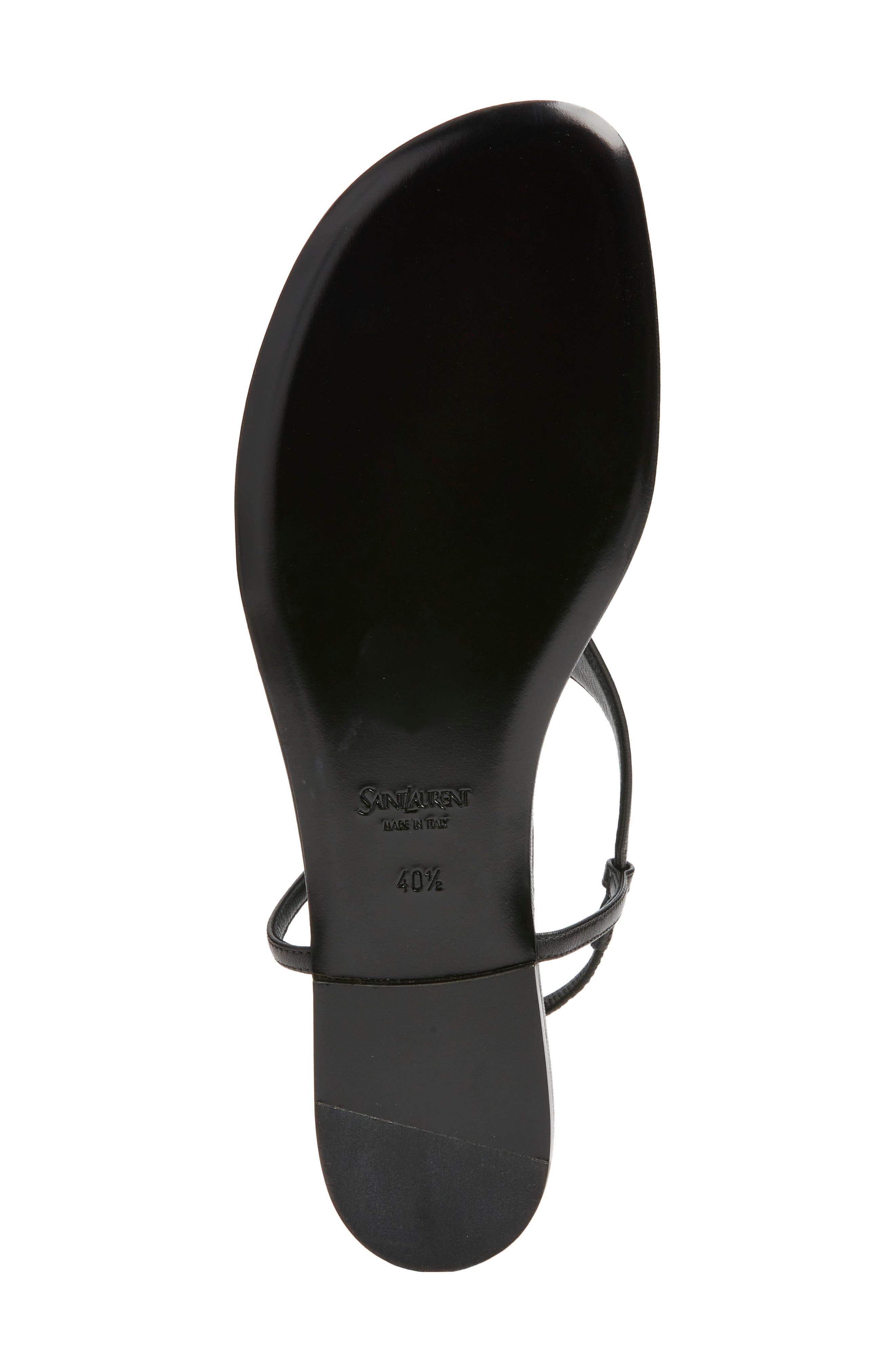 Saint Laurent Cassandra Sandal, Alternate, color, Noir