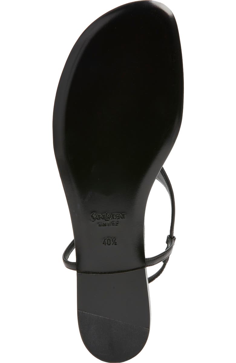 Saint Laurent Cassandra Sandal, Alternate, color, Noir